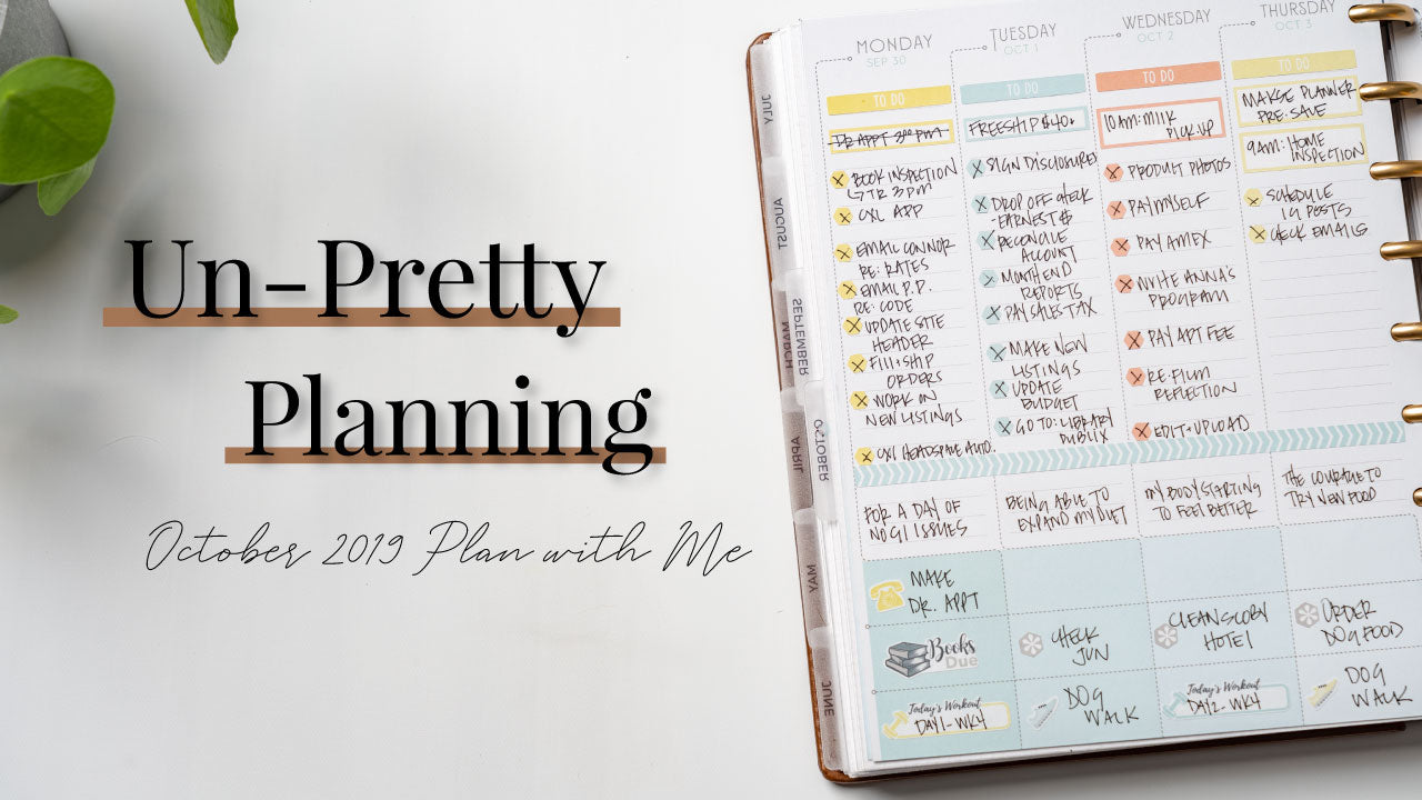 Un-Pretty Planning | October 2019 Plan with Me