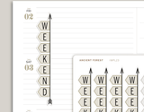 2 Tone FLEX Weekend Banner Stickers for inkWELL Press Planners IWPL23