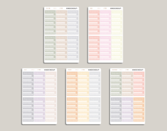 2 Tone 5 Habit Tracker Planner Stickers for inkWELL Press Planners IWPL25