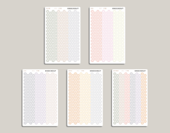2 Tone Habit Tracker Hexagons Stickers for inkWELL Press Planners IWPL8