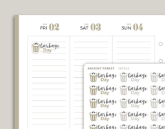 Garbage Day Icon Planner Sticker for inkWELL Press Planners IWPS32