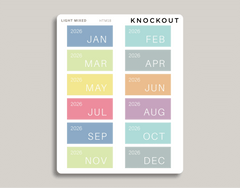 MONTH View Name Covers for Hobonichi Cousin HTM18