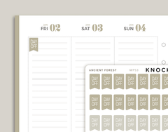 Mini Flag Planner Stickers for inkWELL Press Planners IWPS3