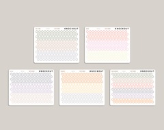 Outlined Mini Hexagons Stickers for inkWELL Press Planners IWPS8