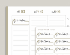 Birthday Label Planner Stickers for inkWELL Press Planners IWPL19