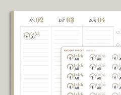 Catch All Icon Planner Stickers for inkWELL Press Planners IWPS38
