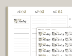 Do Laundry Planner Stickers for inkWELL Press Planners IWPS34