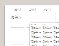 Do Laundry Planner Stickers for inkWELL Press Planners IWPS34
