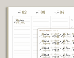 Dust Surfaces Planner Stickers for inkWELL Press Planners IWPS41