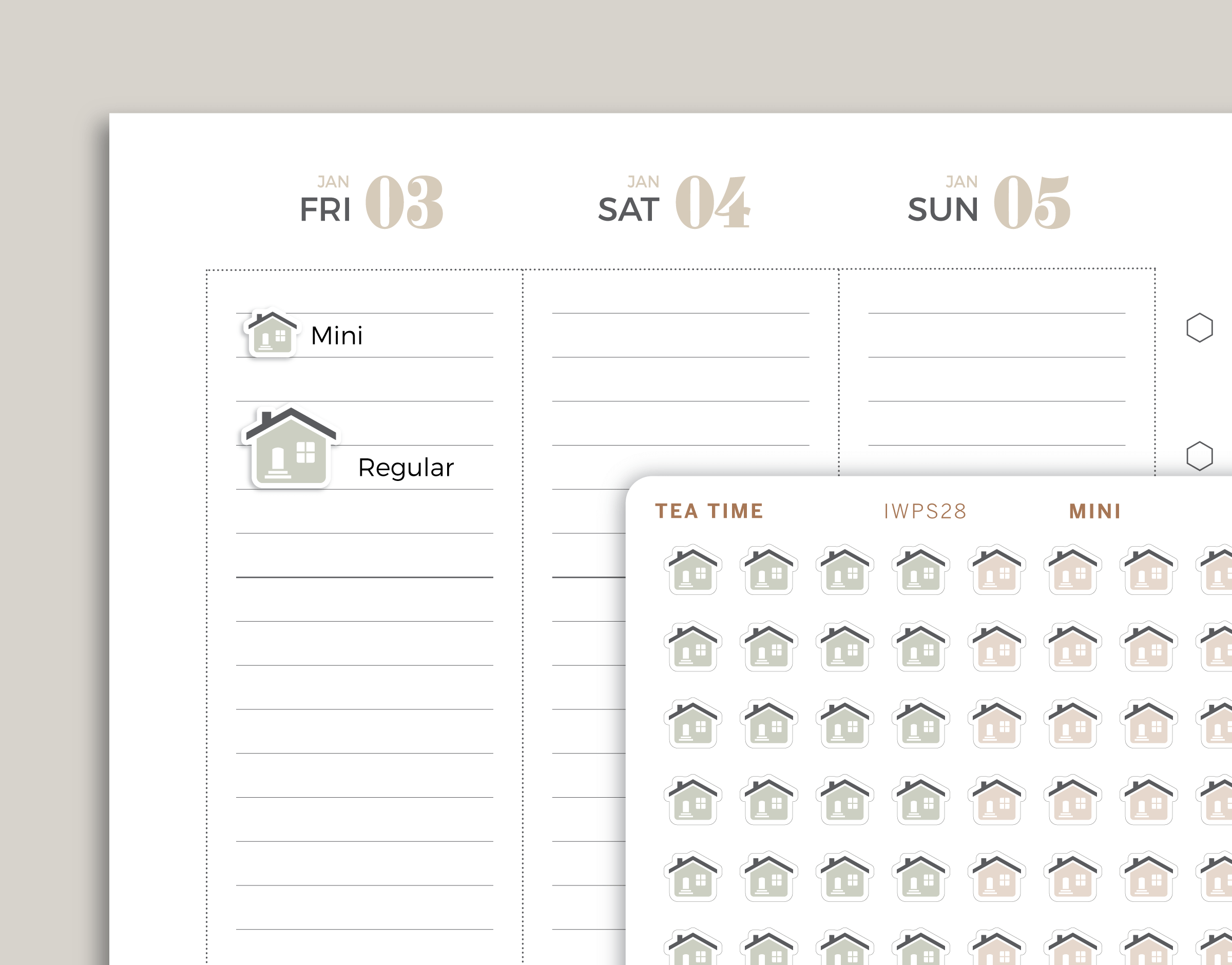 Home Icon Stickers for inkWELL Press Planners IWPS28