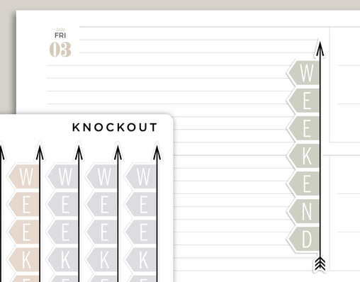 FLEX Weekend Banner Stickers for inkWELL Press Planners IWPL23
