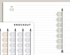 FLEX Weekend Banner Stickers for inkWELL Press Planners IWPL23