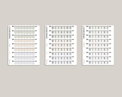 CLASSIC Weekend Banner Stickers for inkWELL Press Planners IWPS10