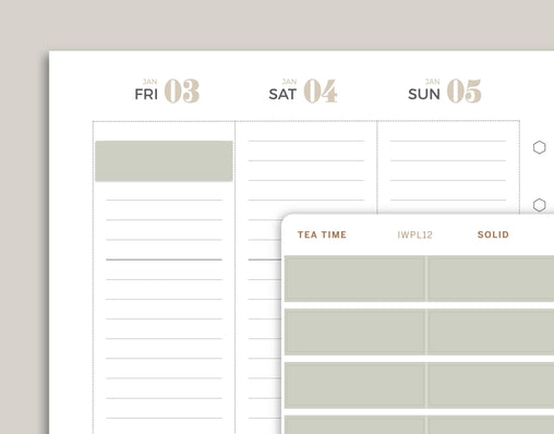 Quarter Box Stickers for inkWELL Press Planners IWPL12