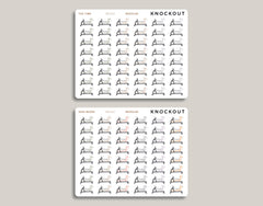 Indoor Rowing Icon Planner Stickers for inkWELL Press Planners IWPS22