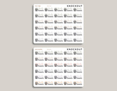 Sheets & Towels Icon Planner Stickers for inkWELL Press Planners IWPS36