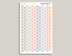 Habit Tracker Hexagons Stickers for inkWELL Press Planners IWPL8