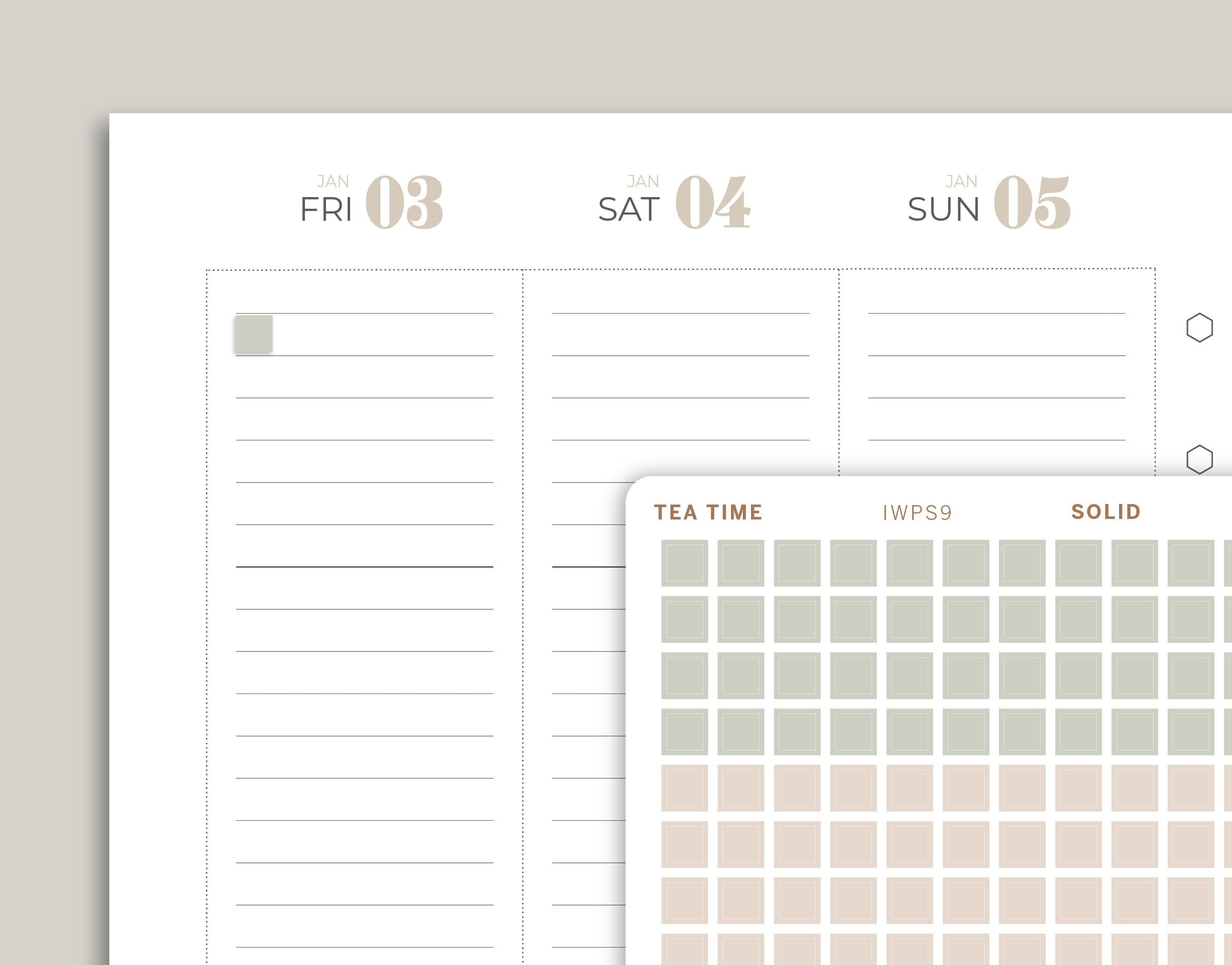 Mini Checkbox Square Stickers for inkWELL Press Planners IWPS9