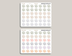 Paw Icon Stickers for inkWELL Press Planners IWPS17