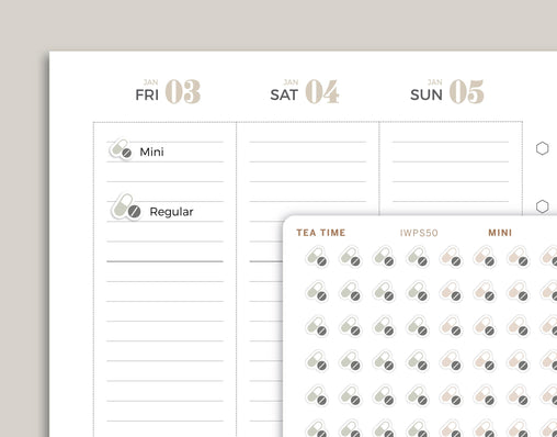 Pill Icon Planner Stickers for inkWELL Press Planners IWPS50