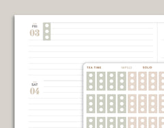 3 Hexagon Checklist Planner Stickers for inkWELL Press Planners IWPS13