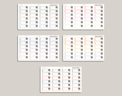 Outline Bill Due Label Planner Stickers for inkWELL Press Planners IWPL22