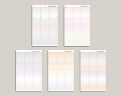 Outlined Single Line Box Stickers for inkWELL Press Planners IWPL10