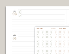 Outline 3 Hexagon Checklist Planner Stickers for inkWELL Press Planners IWPS13