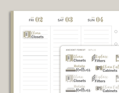 Quarterly Chores Sampler Planner Stickers for inkWELL Press Planners IWPL33