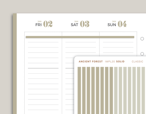 Solid CLASSIC Divider Washi Strip Stickers for inkWELL Press Planners IWPL20