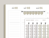 Solid CLASSIC Weekend Banner Stickers for inkWELL Press Planners IWPS10