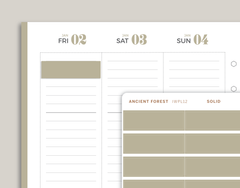 Solid Quarter Box Stickers for inkWELL Press Planners IWPL12