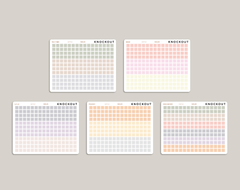 Solid Mini Checkbox Square Stickers for inkWELL Press Planners IWPS9