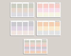 Solid Monthly Label Planner Stickers for inkWELL Press Planners IWPL17