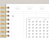 Transparent Snowy Day Weather Icon Planner Stickers FQ63