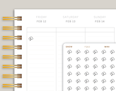 Transparent Snowy Day Weather Icon Planner Stickers FQ63
