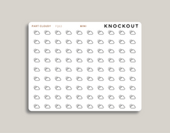 Transparent Part Cloudy Day Weather Icon Planner Stickers FQ63