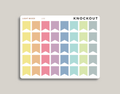 Vertical Flag Planner Stickers for MakseLife Planner light mixed