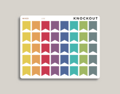 Vertical Flag Planner Stickers for MakseLife Planner mixed