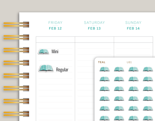 Book Icon Planner Stickers for MakseLife Planner cover