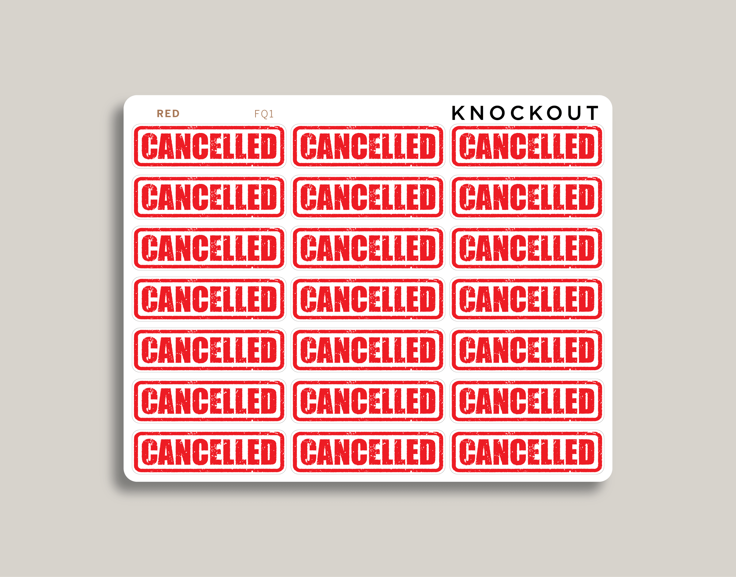 Transparent Cancelled Planner Stickers  cover