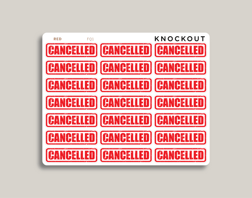 Transparent Cancelled Planner Stickers  cover