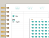 Coffee Icon Planner Stickers for MakseLife Planner U82