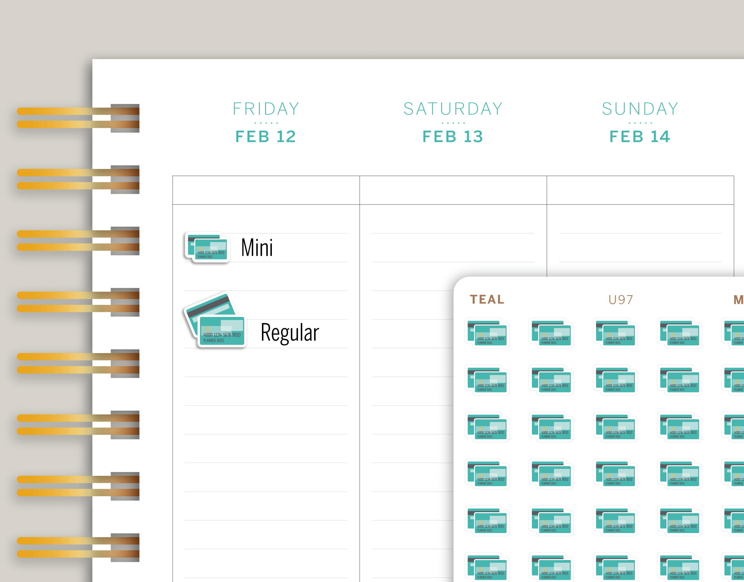 Credit Card Icon Planner Stickers for MakseLife Planner cover