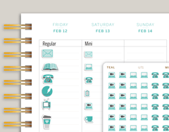 Communication Sampler Icon Sticker Makselife Planner Cover