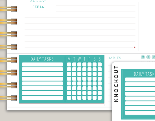 Daily Tasks Checklist Planner Stickers for MakseLife Planner R90