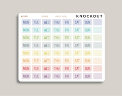 2 Tone Day of the Week Covers for 2022 Hobonichi Cousin HTM13