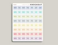 2 Tone Daily View Day of the Week Covers for 2022 Hobonichi Cousin HTM14