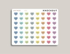 Heart Rate Planner Stickers for MakseLife Planner light mixed