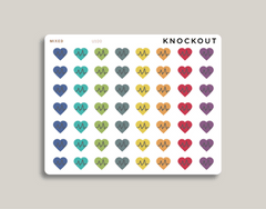 Heart Rate Planner Stickers for MakseLife Planner mixed